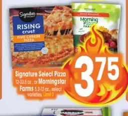 Jewel-Osco Signature Select Pizza 12.335 oz, or Morningstar Farms 6.2-12 oz offer