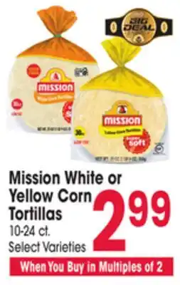Jewel-Osco Mission White or Yellow Corn Tortillas offer