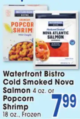 Jewel-Osco Waterfront Bistro Cold Smoked Nova Salmon 4 oz. or Popcorn Shrimp 18 oz offer