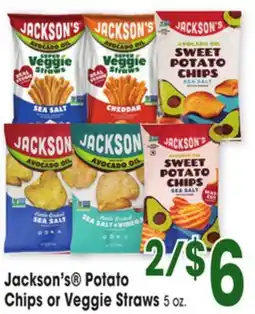 Jewel-Osco Jackson's Potato Chips or Veggie Straws offer