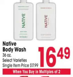 Jewel-Osco Native Body Wash offer