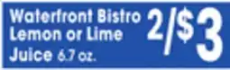 Jewel-Osco Waterfront Bistro Lemon or Lime Juice offer