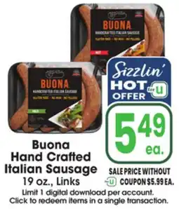 Jewel-Osco Buona Hand Crafted Italian Sausage offer