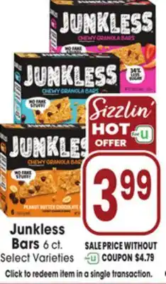Jewel-Osco Junkless Bars offer