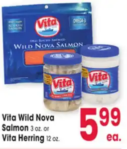 Jewel-Osco Vita Wild Nova Salmon, 3 oz or 3 oz. or Vita Herring 12 oz offer