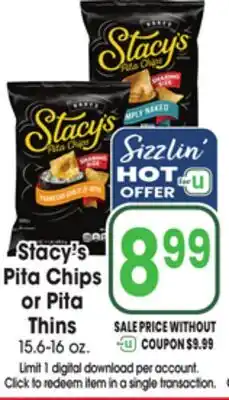 Jewel-Osco Stacy's Pita Chips Pita or Pita Thins offer