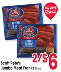 Jewel-Osco Scott Pete's Jumbo Meat Franks offer