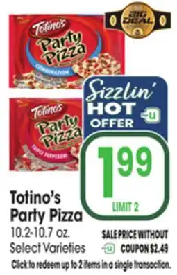 Jewel-Osco Totino's Party Pizza offer