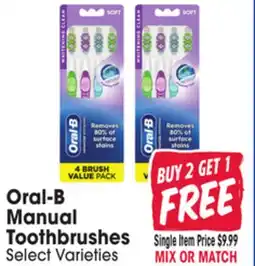 Jewel-Osco Oral-B Manual Toothbrushes offer