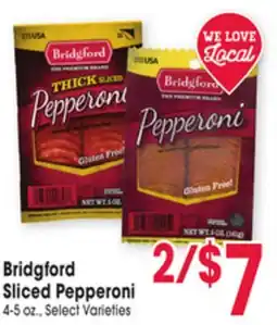 Jewel-Osco Bridgford Sliced Pepperoni offer