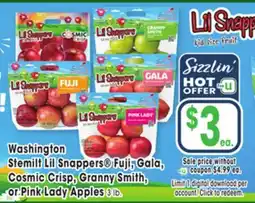 Jewel-Osco Stemilt Lil Snappers Fuji, Gala, Cosmic Crisp, Granny Smith, or Pink Lady Apples offer