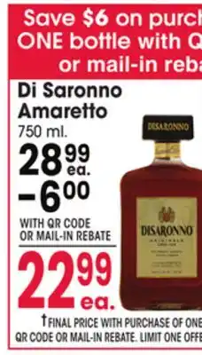 Jewel-Osco Di Saronno Amaretto offer