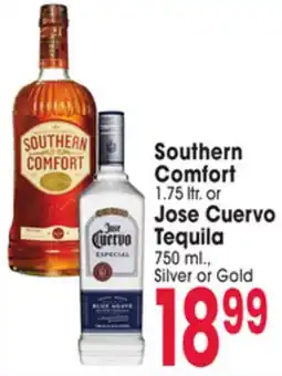 Jewel-Osco Southern Comfort 1.75 ltr. or Jose Cuervo Tequila 750 ml. Silver Gold offer