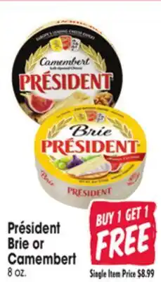 Jewel-Osco Président Brie or Camembert offer