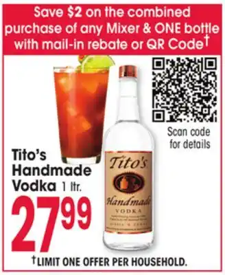 Jewel-Osco Tito's Handmade Vodka offer