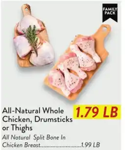 Fresh Thyme All-Natural Whole Chicken, Drumsticks or Thighs offer