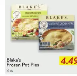Fresh Thyme Blake's Frozen Pot Pies offer