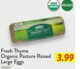 Fresh Thyme Fresh Thyme Organic Pasture Raised Large Eggs offer