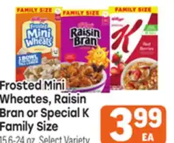 Tony’s Fresh Market Frosted Mini Wheats, Raisin Bran or Special K offer