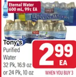 Tony’s Fresh Market Tony's Purified Purified Water offer