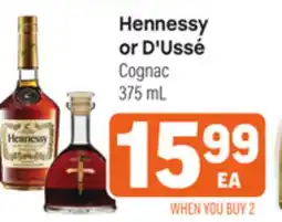 Tony’s Fresh Market Hennessy or D' Ussé offer