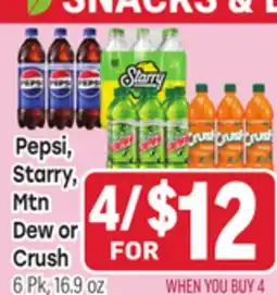 Tony’s Fresh Market Pepsi, Starry, Mtn Dew or Crush offer