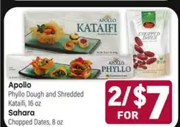 Tony’s Fresh Market Apollo Phyllo Dough and Shredded Kataifi oz Sahara Chopped Dates, 8 oz offer