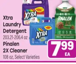 Tony’s Fresh Market Xtra Laundry Detergent 203.21-206.4 oz Pinalen 2X Cleaner 108 oz offer
