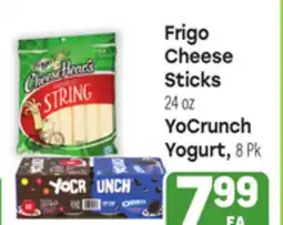 Tony’s Fresh Market Frigo Cheese Sticks, 24 oz or YoCrunch Yogurt, 8Pk offer