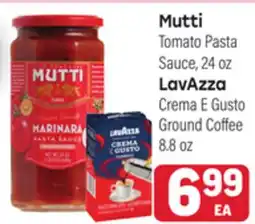 Tony’s Fresh Market Mutti Tomato Pasta Sauce, 24oz LavAzza Crema E Gusto Ground Coffee 8.8oz offer