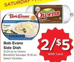 Kroger Bob Evans Side Dish offer