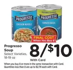 Kroger Progresso Soup offer