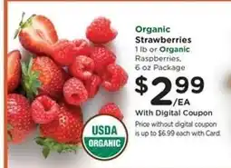 Kroger Organic Strawberries or Organic Raspberries offer