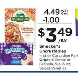 Kroger Smucker's Uncrustables offer