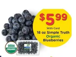 Kroger Simple Truth Organic Blueberries offer