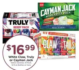 Kroger White Claw, Truly or Cayman Jack offer