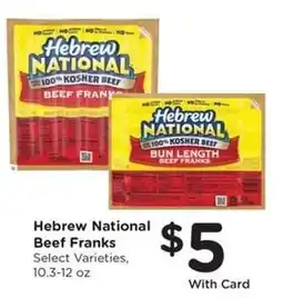 Kroger Hebrew National Beef Franks offer
