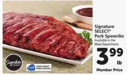 Safeway Signature SELECT Pork Spareribs offer