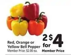 Safeway Red, Orange or Yellow Bell Pepper offer