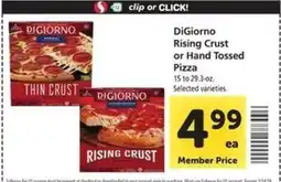 Safeway DiGiorno Rising Crust or Hand Tossed Pizza offer