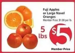 Safeway Fuji Apples or Large Navel Oranges offer