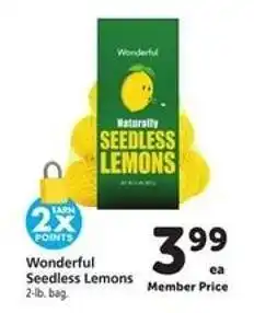 Safeway Wonderful Seedless Lemons offer
