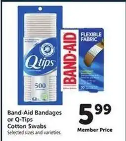Safeway Band-Aid Bandages or Q-Tips Cotton Swabs offer