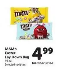 Safeway M&M's Easter Lay Down Bag offer