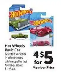 Safeway Hot Wheels Basic Car offer
