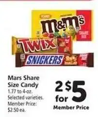 Safeway Mars Share Size Candy offer