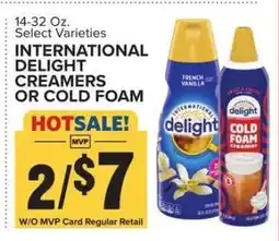 Food Lion INTERNATIONAL DELIGHT CREAMERS OR COLD FOAM offer