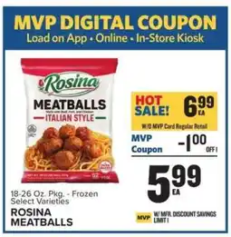 Food Lion Rosina Meatballs offer