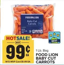 Food Lion FOOD LION BABY CUT CARROTS offer