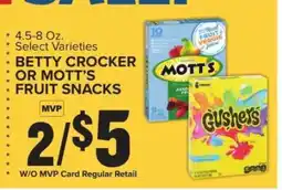 Food Lion Betty Crocker or Mott's Fruit Snacks offer